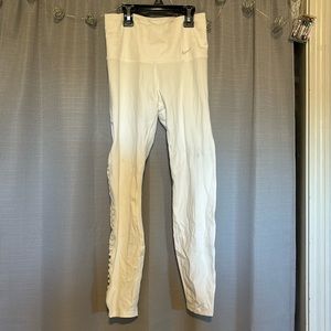 white nike leggings with mesh sides